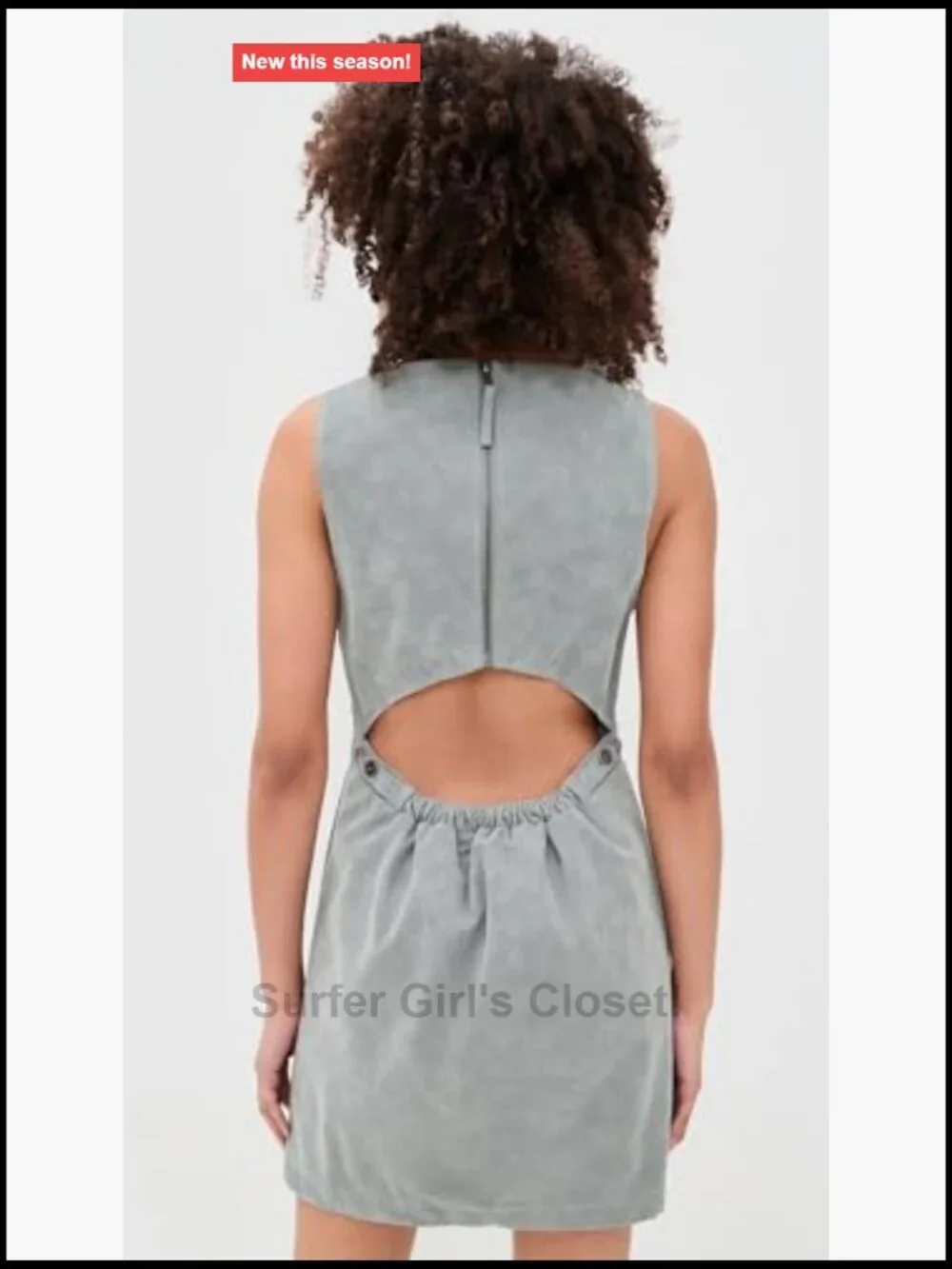 Free People Atlas Faux Suede Shift Mini Dress Sleeveless
